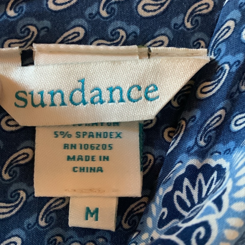 Sundance boho dress midi high low lovely draping floral patchwork medium - Picture 4 of 17